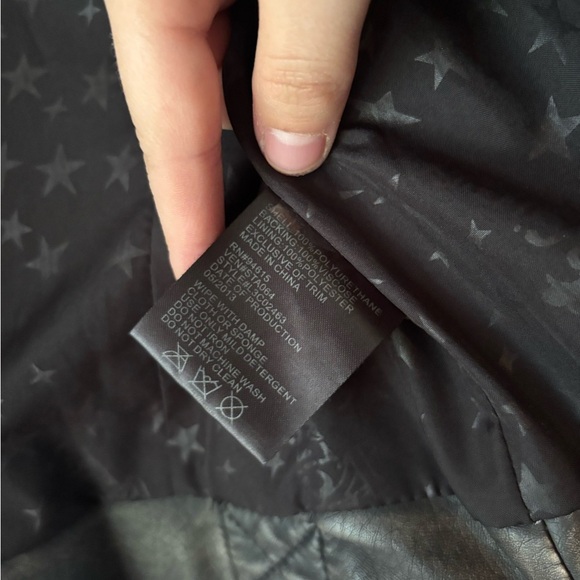 Circus by Sam Edelman Black Distressed Faux Leather Jacket - Picture 6 of 10